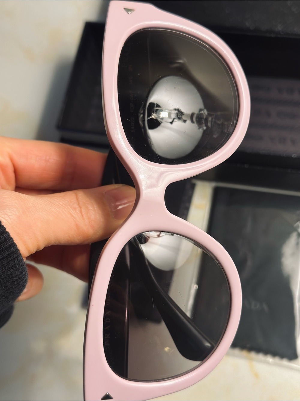 Very unique and distinctive Prada sunglasses with a statement-making design. - Picture 6 of 9